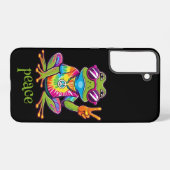 Coque Samsung Galaxy 60s 70s Hippy Hippie Peace Frog (Verso Horizontal)