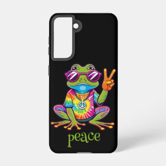 Coque Samsung Galaxy 60s 70s Hippy Hippie Peace Frog