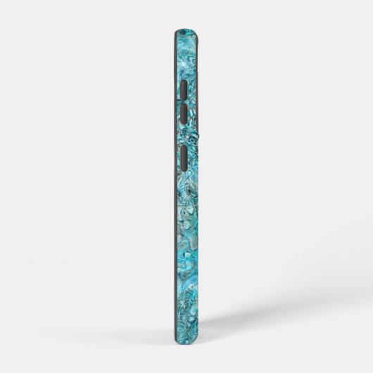 Coque Samsung Galaxy Abalone Pāua Shell Aqua Blue (Côté droit)