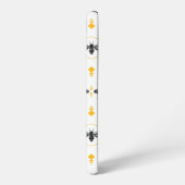 Coque Samsung Galaxy Abeille Monogramme moderne Noir Jaune Honeycomb Ch (Côté gauche)