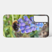 Coque Samsung Galaxy Abeille sur Muscari Armeniacum, Grape Hyacinth (Verso Horizontal)