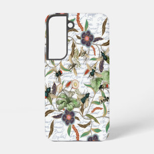 Coque Samsung Galaxy Abeilles et fleurs Vintages