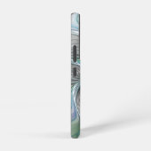 Coque Samsung Galaxy Abstrait Bleu Vert Papillon Imaginaire Fractal Art (Côté droit)