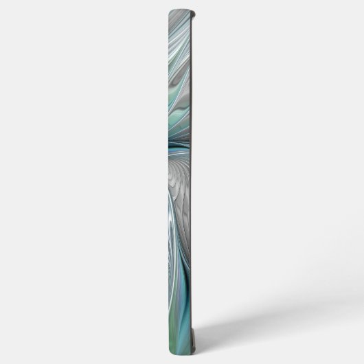 Coque Samsung Galaxy Abstrait Bleu Vert Papillon Imaginaire Fractal Art (Côté gauche)