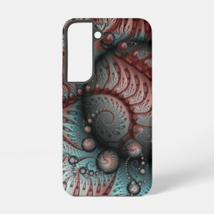 Coque Samsung Galaxy Abstrait Imaginaire dynamique Fractal Art Brown Bl