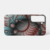 Coque Samsung Galaxy Abstrait Imaginaire dynamique Fractal Art Brown Bl (Verso Horizontal)