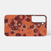 Coque Samsung Galaxy abstrait rouge et orange (Verso Horizontal)