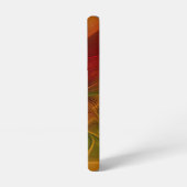 Coque Samsung Galaxy Abstrait Rouge Orange Brown Vert Fractal Art Flowe (Côté gauche)