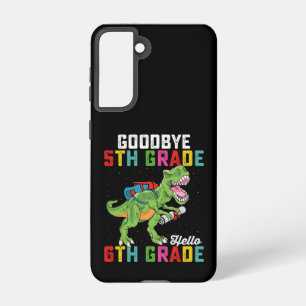 Coque Samsung Galaxy Adieu 5e année Bonjour 6e année T Rex Dinosaur