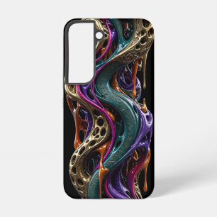 Coque Samsung Galaxy ADN tribal creux - Or ultra étroit