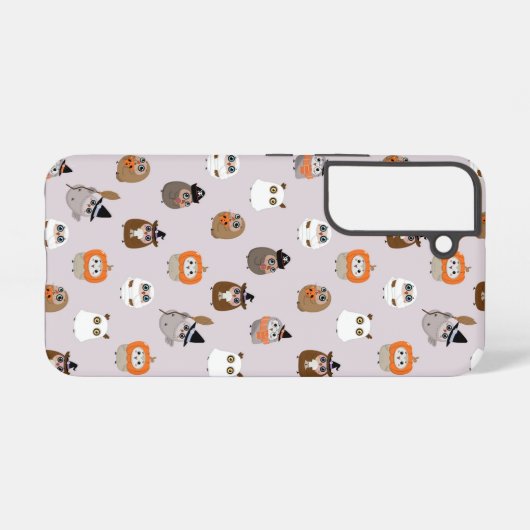 Coque Samsung Galaxy Adorable Chouette d'Halloween Motif (Verso Horizontal)