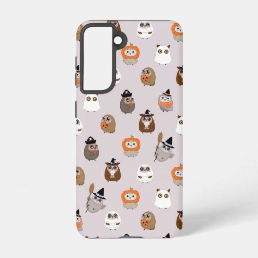 Coque Samsung Galaxy Adorable Chouette d'Halloween Motif (Verso)