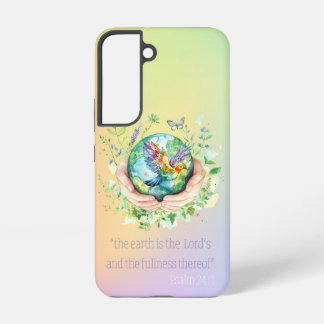 Coque Samsung Galaxy Adorable Christian Rainbow Hands Floral Earth Dove