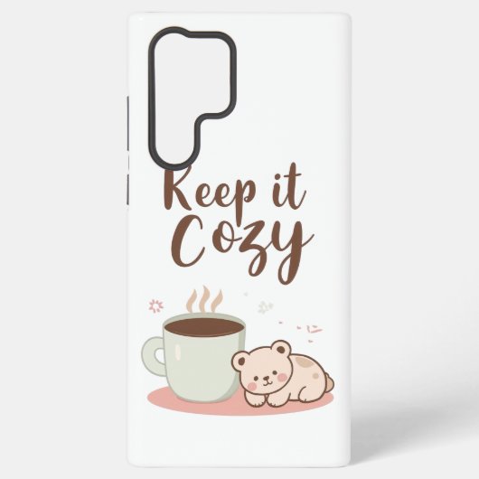 Coque Samsung Galaxy Adorable "Keep it Cozy" Winter Graphic (Verso)