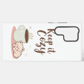 Coque Samsung Galaxy Adorable "Keep it Cozy" Winter Graphic (Verso Horizontal)