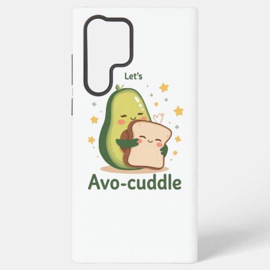 Coque Samsung Galaxy Adorable "Let's Avo-Cuddle" Food Pun (Verso)