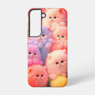 Coque Samsung Galaxy Adorables chatons duveteux aux couleurs pastel dou