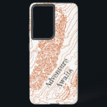 Coque Samsung Galaxy Adventure Await - Boîtier de téléphone Brownell<br><div class="desc">Une carte d'orientation uniquement de contour des anciennes mines de charbon près du réservoir Brownell.</div>