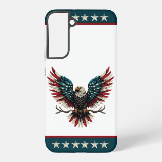 Coque Samsung Galaxy Aigle rustique patriotique américain/américain cha (Verso)