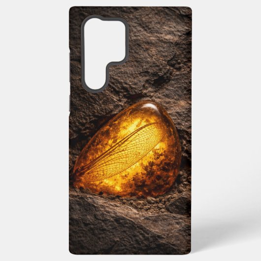 Coque Samsung Galaxy Aile de libellule dans l'ambre (Verso)