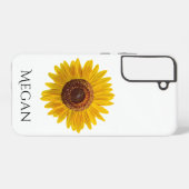 Coque Samsung Galaxy Ajouter Votre Nom Bright Yellow Sunflower Samsung  (Verso Horizontal)