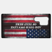 Coque Samsung Galaxy Ajouter votre texte sur le drapeau américain (Verso Horizontal)