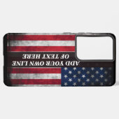 Coque Samsung Galaxy Ajouter votre texte sur le drapeau américain (Verso Horizontal)