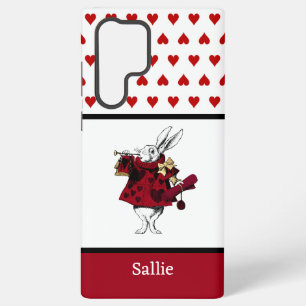 Coque Samsung Galaxy Alice au Pays des Merveilles Cœurs Rouges et Lapin