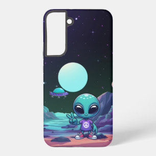 Coque Samsung Galaxy Alien de paix mignon et vaisseau spatial