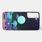 Coque Samsung Galaxy Alien de paix mignon et vaisseau spatial (Verso Horizontal)