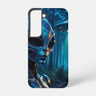 Coque Samsung Galaxy Alien et OVNI hyper réaliste dans la forêt