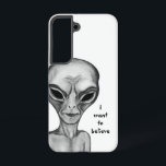Coque Samsung Galaxy Alien gris, je veux croire<br><div class="desc">Alien gris,  dessin au crayon d'art Imaginaire par Krisi ArtKSZP >>> Plus de produits dans Catégorie Boutique >>> Alien >>>> Alien gris</div>