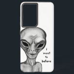 Coque Samsung Galaxy Alien gris, je veux croire<br><div class="desc">Alien gris,  dessin au crayon d'art Imaginaire par Krisi ArtKSZP >>> Plus de produits dans Catégorie Boutique >>> Alien >>>> Alien gris</div>