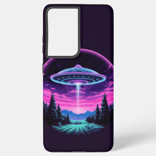 Coque Samsung Galaxy Alien vaisseau spatial rétro futuriste (Verso)