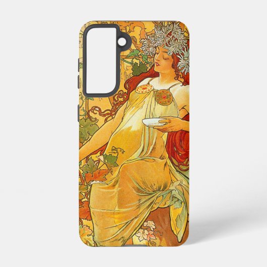 Coque Samsung Galaxy Alphonse Mucha Art Nouveau Automne (Verso)