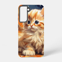 Alphonse Mucha Art Nouveau Chat orange