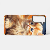 Coque Samsung Galaxy Alphonse Mucha Art Nouveau Chat orange (Verso Horizontal)