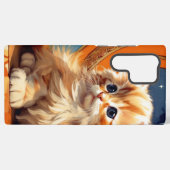 Coque Samsung Galaxy Alphonse Mucha Art Nouveau Chat orange (Verso Horizontal)