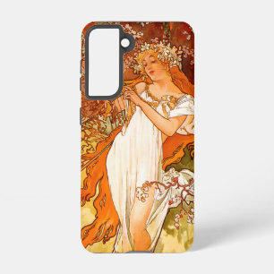 Coque Samsung Galaxy Alphonse Mucha Printemps Art Nouveau