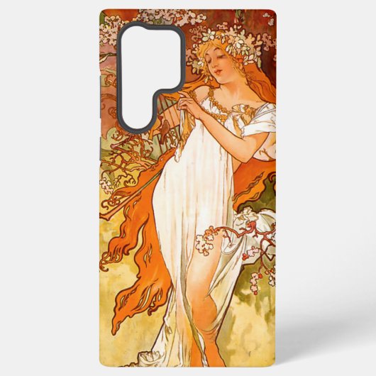Coque Samsung Galaxy Alphonse Mucha Printemps Art Nouveau (Verso)