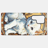 Coque Samsung Galaxy Alphonse Mucha Style Chat (Verso Horizontal)