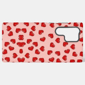 Coque Samsung Galaxy Amateurs élégants Coeur rouge motif rose (Verso Horizontal)