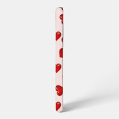 Coque Samsung Galaxy Amateurs élégants Coeur rouge motif sur Rose doux (Côté gauche)