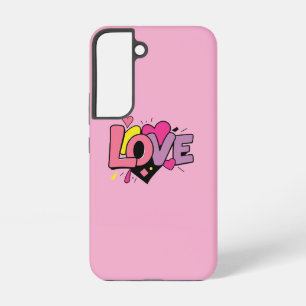Coque Samsung Galaxy Amour Art moderne aquarelle Saint-Valentin