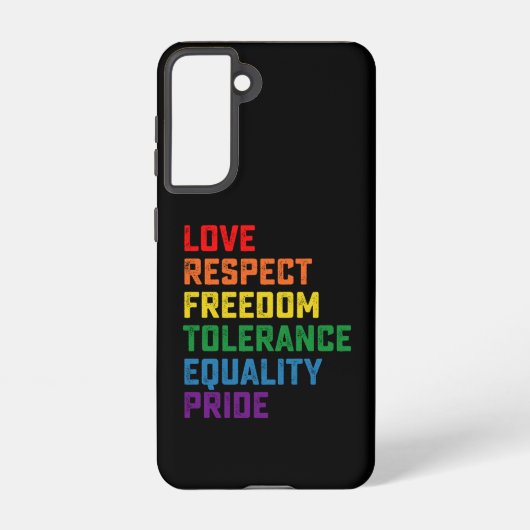 Coque Samsung Galaxy Amour Respect Liberté Tolérance Égalité Fierté (Verso)