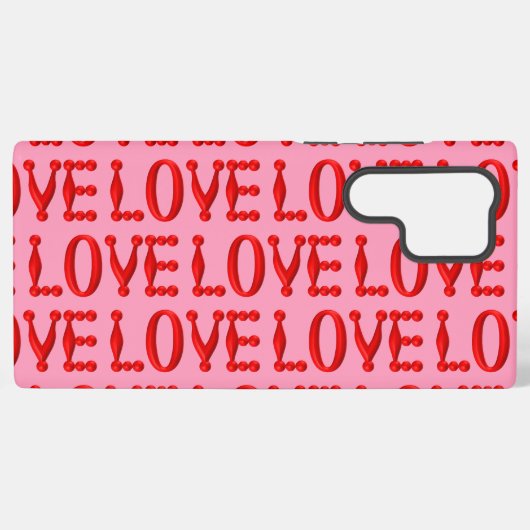 Coque Samsung Galaxy Amour Rouge Gonflé (Verso Horizontal)