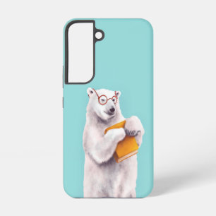 Coque Samsung Galaxy Amoureux de livres ours polaire - Geek mignon anim