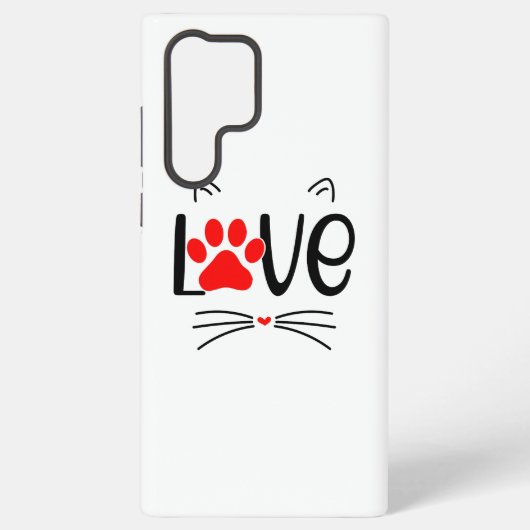 Coque Samsung Galaxy Amoureux des chats moderne Paw (Verso)