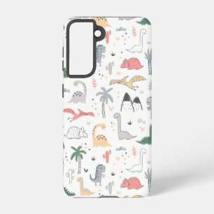 Coque Samsung Galaxy Amusant Pastel Dinosaur Motif de scène
