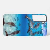 Coque Samsung Galaxy Amusement avec dauphin (Verso Horizontal)
